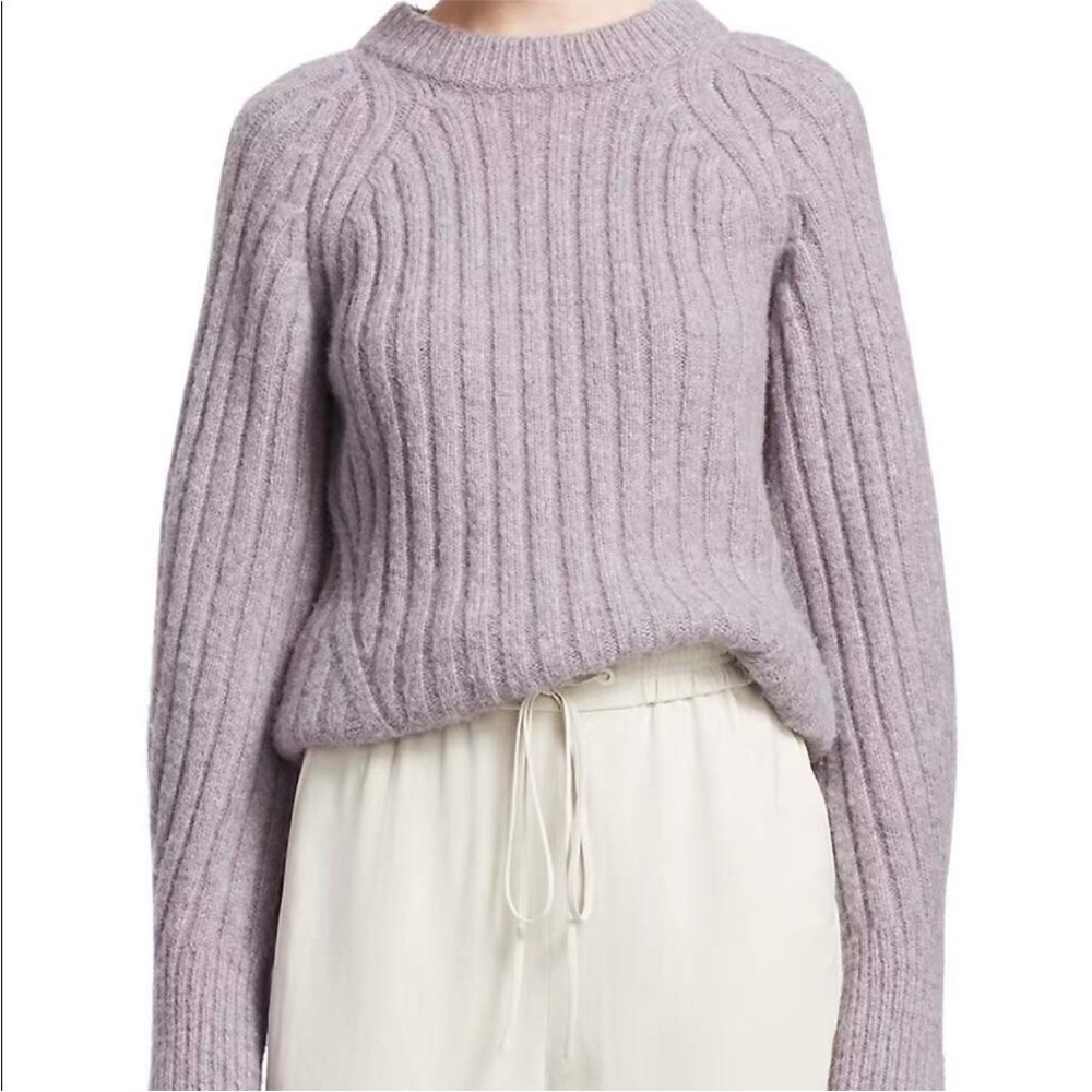 3.1 Phillip Lim Lilac Alpaca Blend Ribbed Crew Neck Sweater | XS